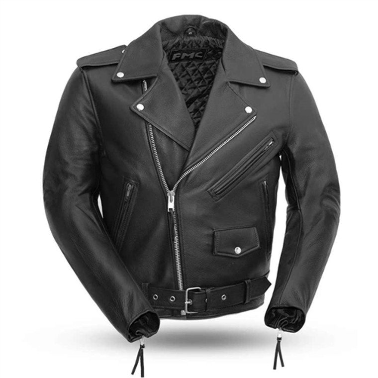 Men's Classic Leather Motorcycle Jacket