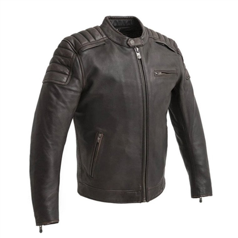 Crusader Brown Retro Motorcycle Jacket
