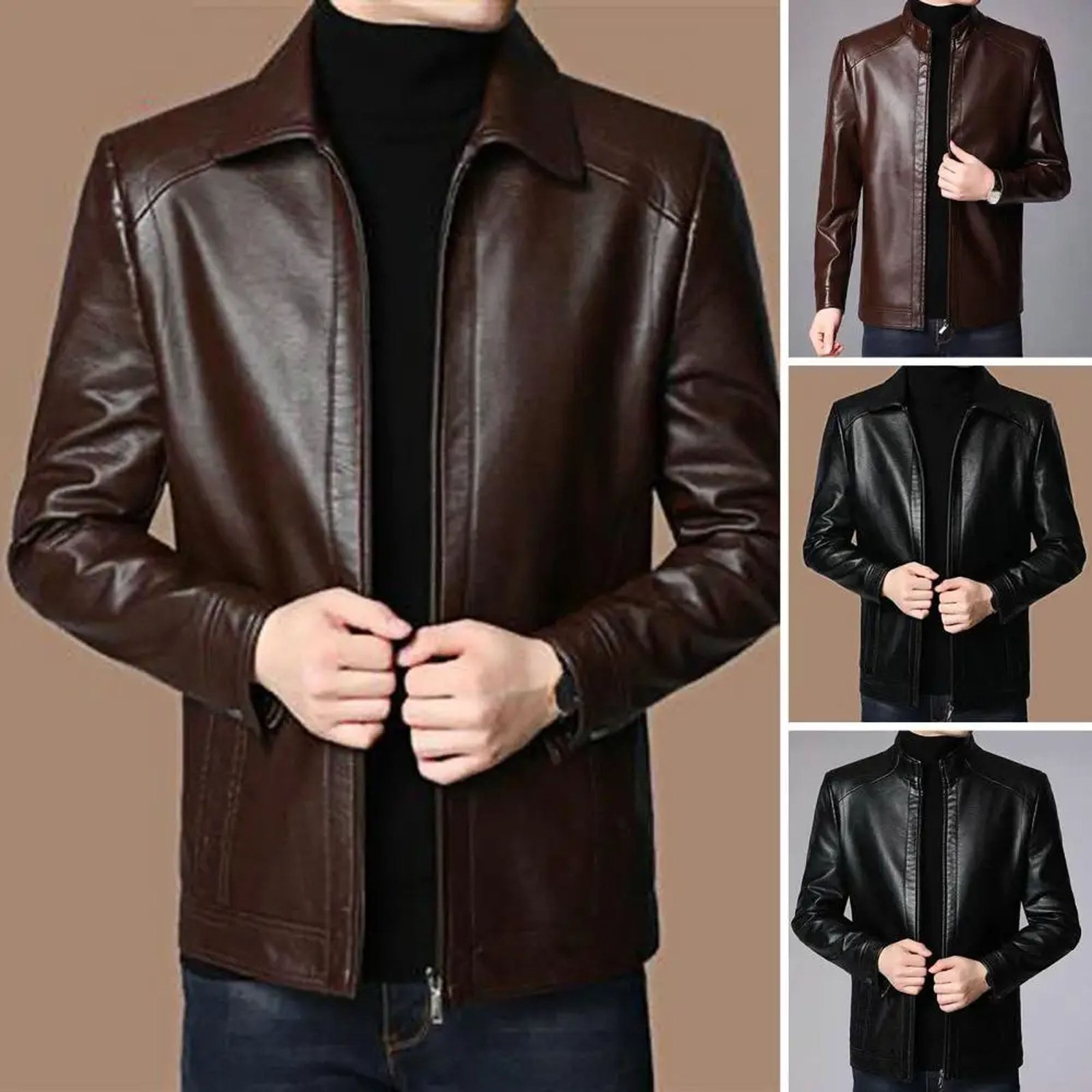 REAL LEATHER MOTORCYCLE JACKET