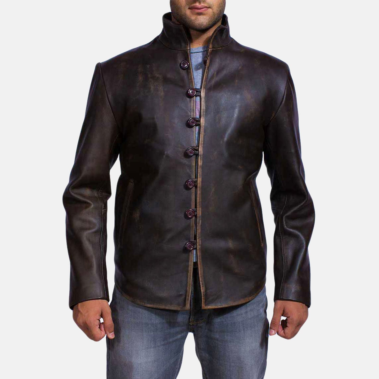 DRAKESHIRE BROWN LEATHER JACKET