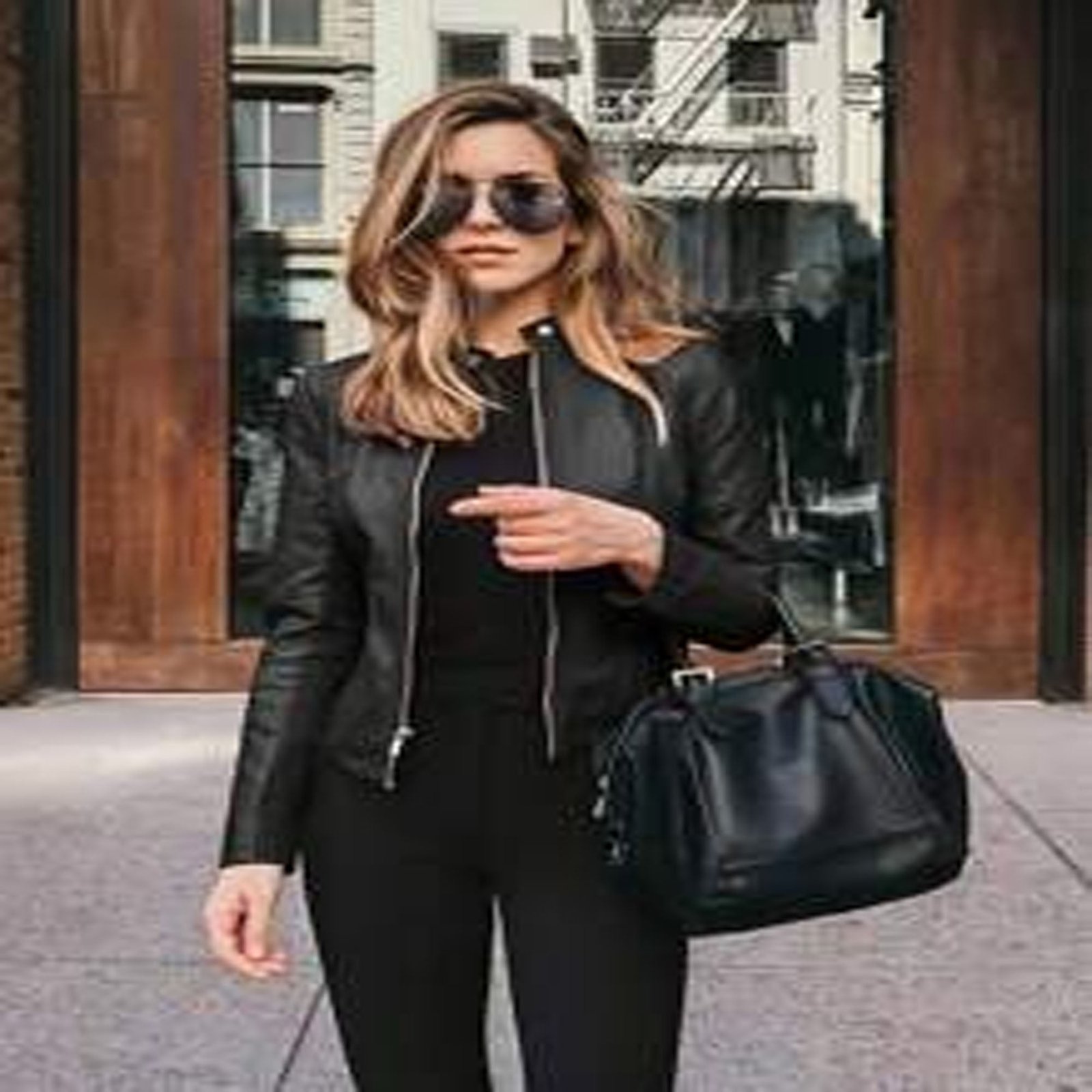LADIES' REAL LEATHER JACKET
