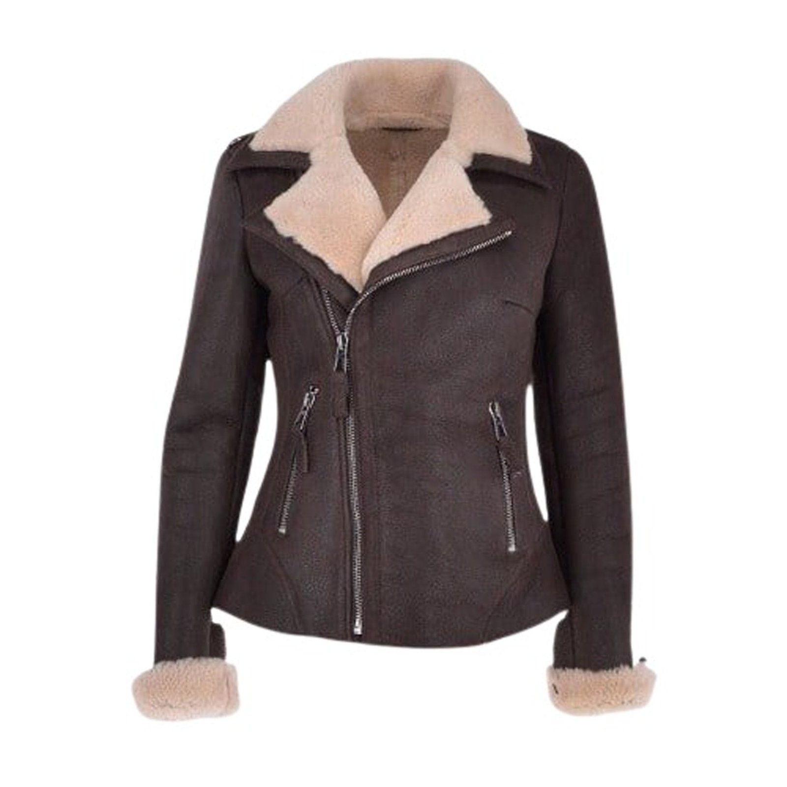 WOMEN LUXURY AVIATOR LEATHER JACKET