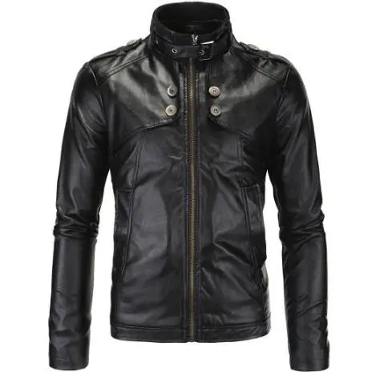 WOMEN'S MOTORCYCLE BLACK LEATHER JACKET
